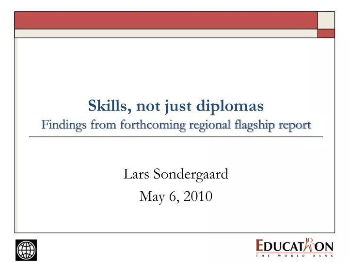 skills not just diplomas findings from forthcoming regional flagship report