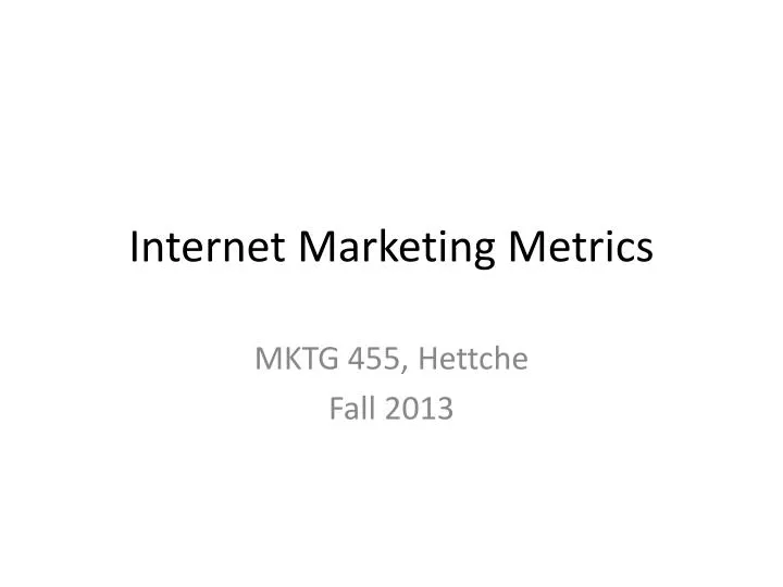 internet marketing metrics