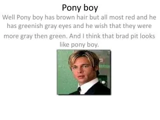 Pony boy