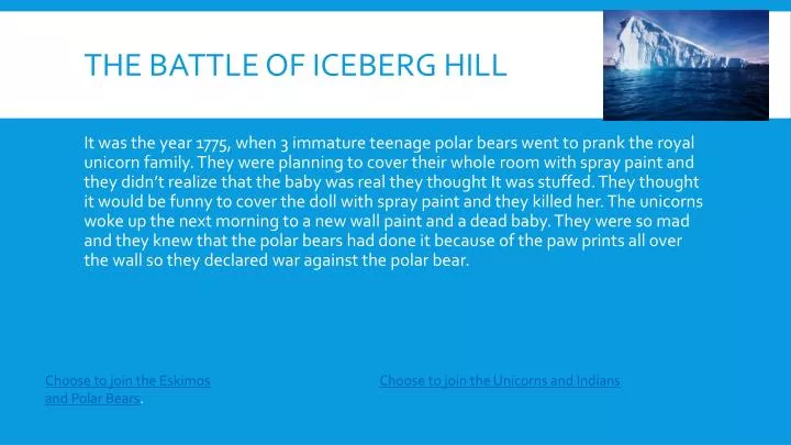 the battle of iceberg hill