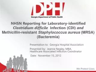 Presentation to: Georgia Hospital Association