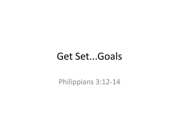 get set goals