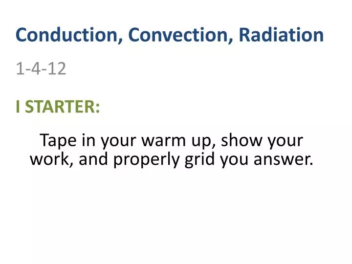 conduction convection radiation
