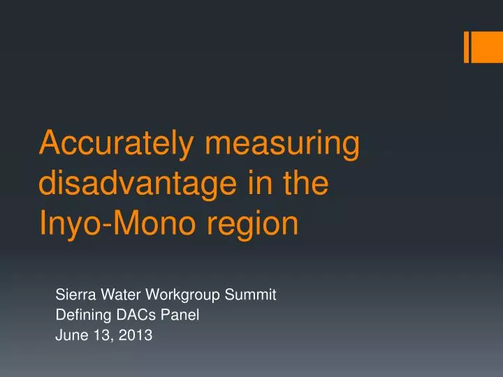 accurately measuring disadvantage in the inyo mono region