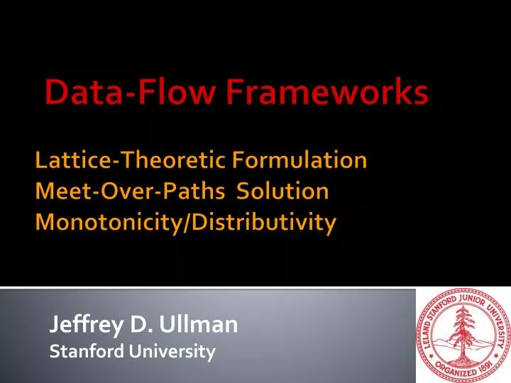 lattice theoretic formulation meet over paths solution monotonicity distributivity