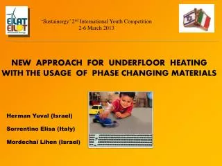 NEW APPROACH FOR UNDERFLOOR HEATING WITH THE USAGE OF PHASE CHANGING MATERIALS
