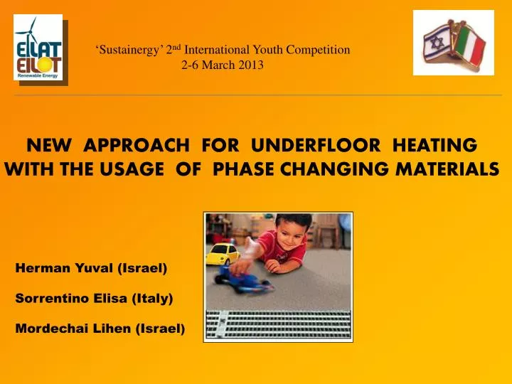 new approach for underfloor heating with the usage of phase changing materials