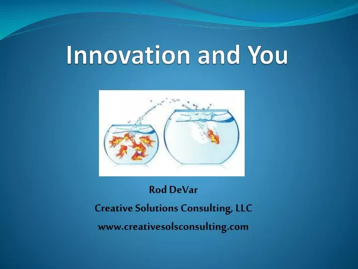 innovation and you