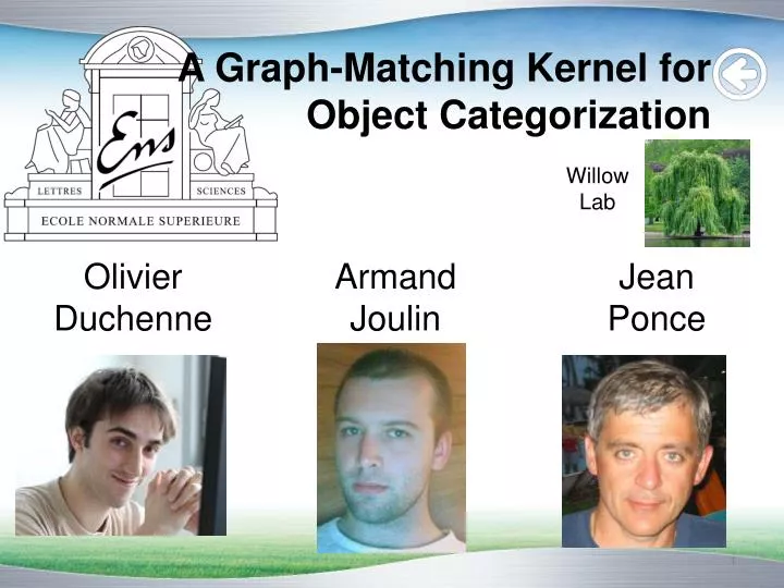 a graph matching kernel for object categorization