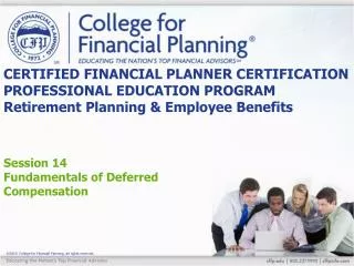 Session 14 Fundamentals of Deferred Compensation