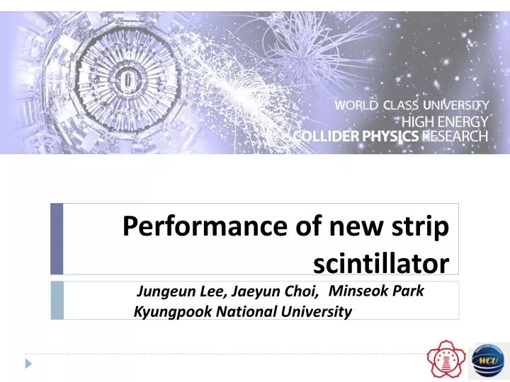 performance of new strip scintillator