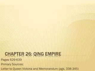 Chapter 26: Qing Empire