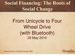 Social Financing: The Roots of Social Change