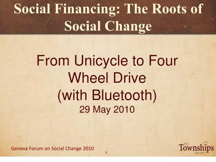 social financing the roots of social change