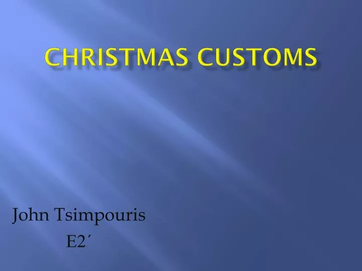 christmas customs
