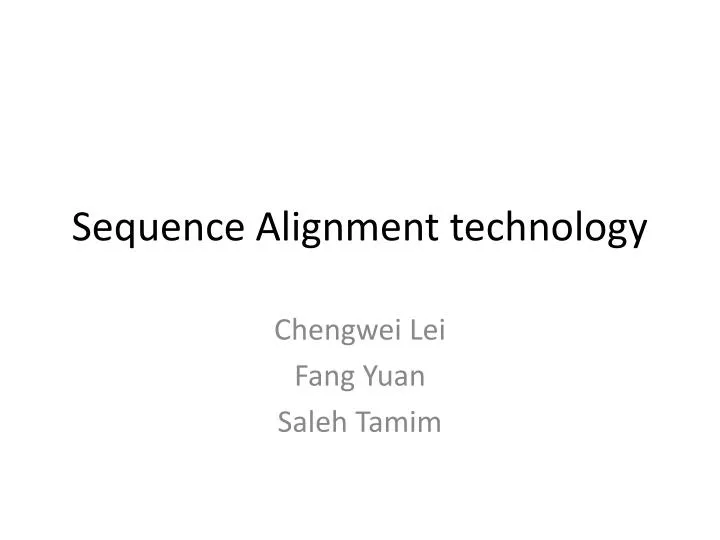 sequence alignment technology