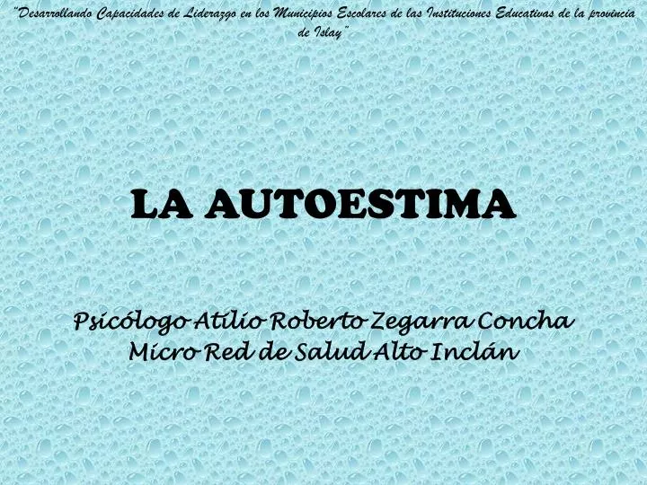 la autoestima