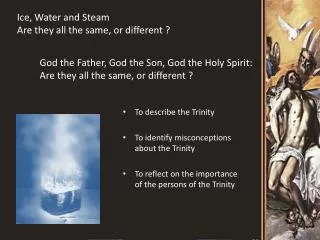 God the Father, God the Son, God the Holy Spirit: Are they all the same, or different ?