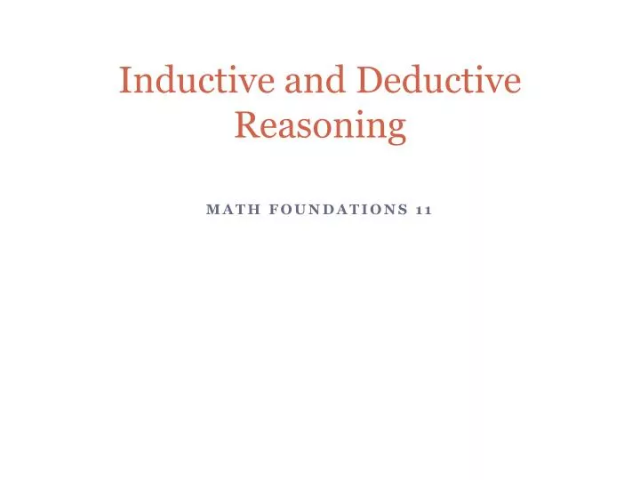 inductive and deductive reasoning