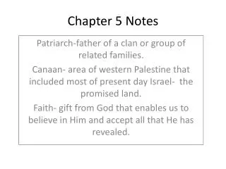 chapter 5 notes