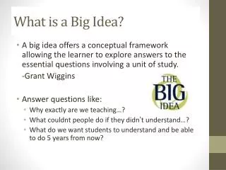 What is a Big Idea?