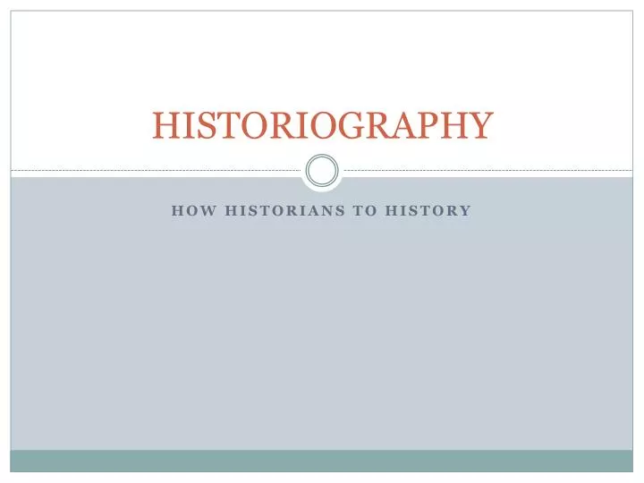 historiography