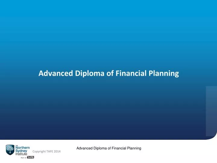 advanced diploma of financial planning
