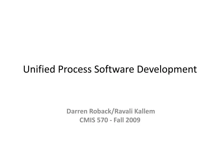 unified process software development