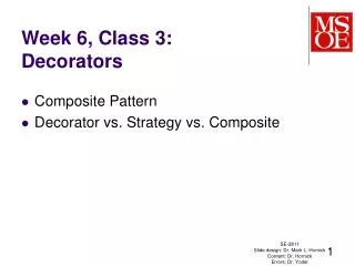 Week 6, Class 3: Decorators