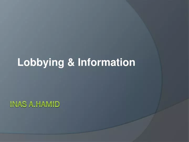 lobbying information