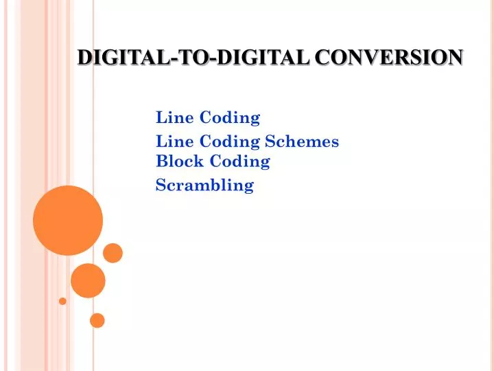 digital to digital conversion