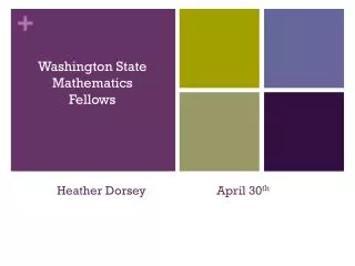 Washington State Mathematics Fellows