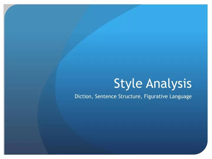style analysis