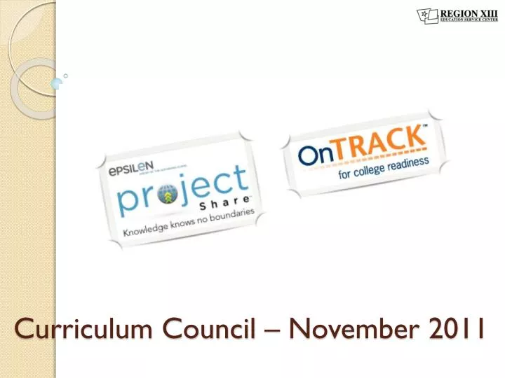 curriculum council november 2011