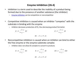 Enzyme Inhibition (26.4)