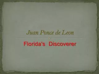 Juan Ponce de Leon