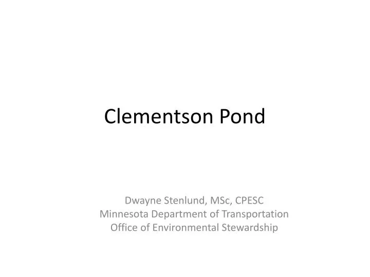 clementson pond