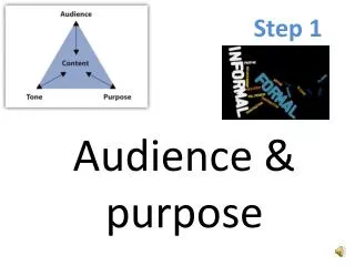 Audience &amp; purpose