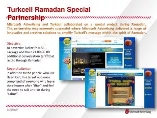 Turkcell Ramadan Special Partnership