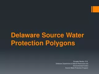 Delaware Source Water Protection Polygons