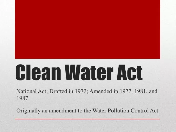 clean water act