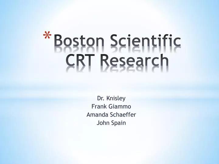 boston scientific crt research