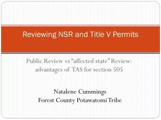 Reviewing NSR and Title V Permits