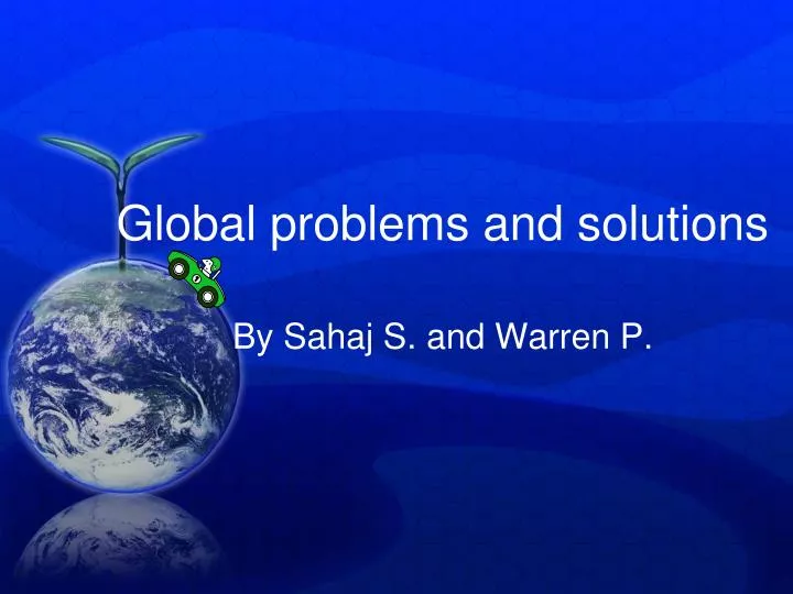 global problems and solutions