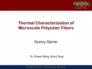 Thermal Characterization of Microscale Polyester Fibers