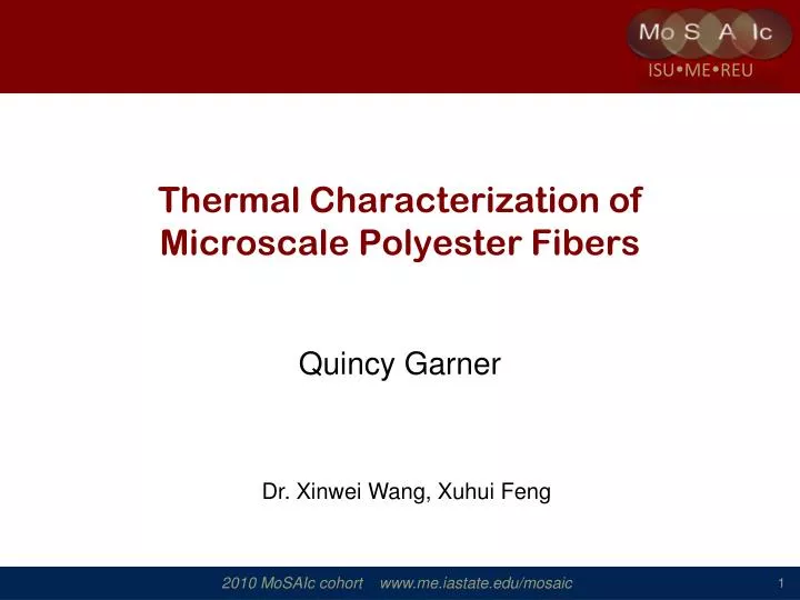 thermal characterization of microscale polyester fibers