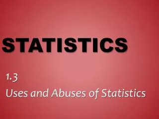 Statistics