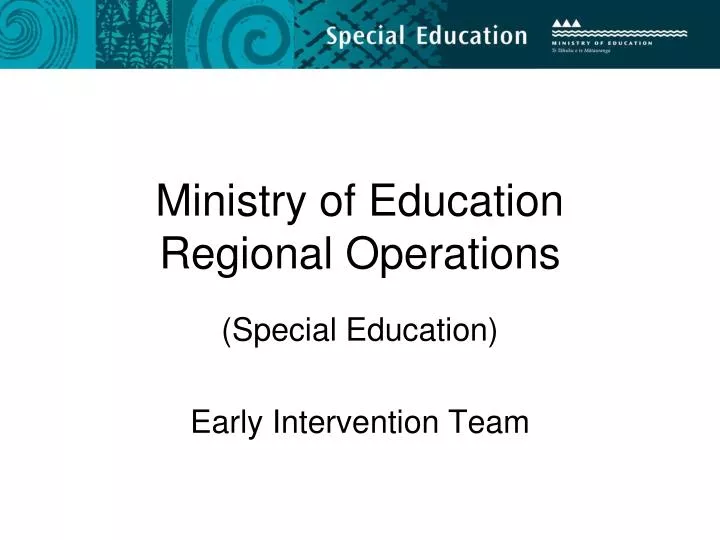 ministry of education regional operations