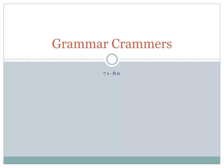 grammar crammers