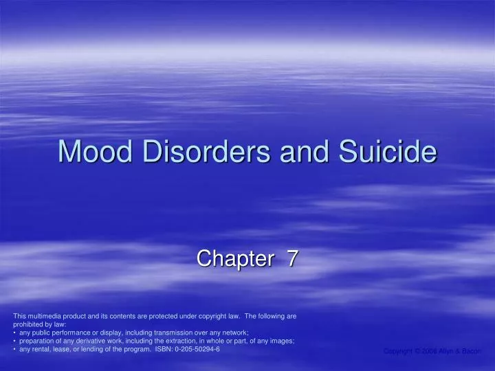 mood disorders and suicide